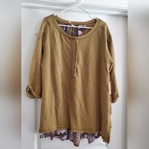 Women's free people army combo top.